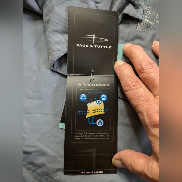 Page & Tuttle Large Wind & Waterproof Golf Shirt NWT - Picture 9 of 11